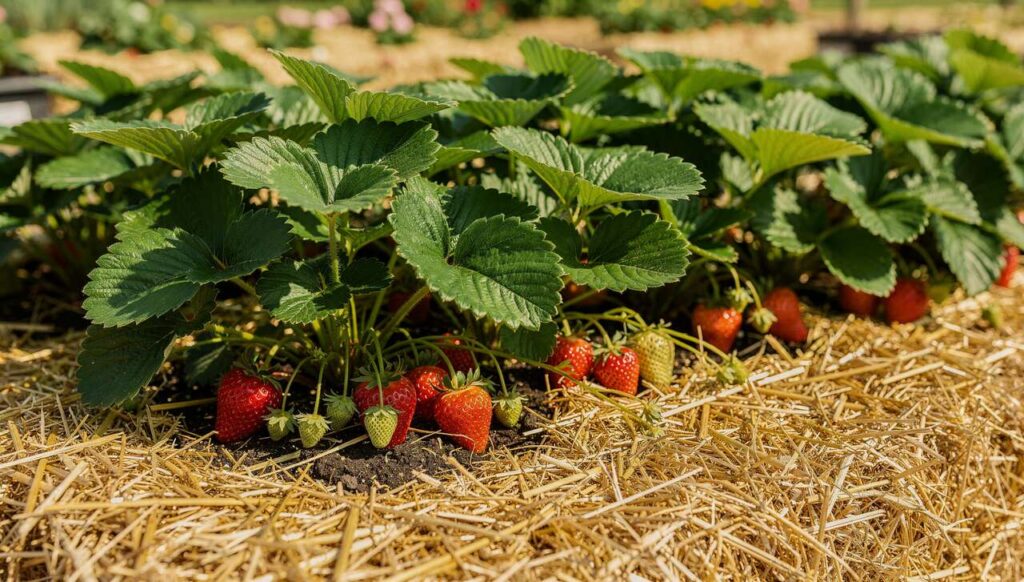 Erdbeeren im Hochbeet: Warum Stroh als Mulch laut Universität Bonn die Ernte fast verdoppelt
