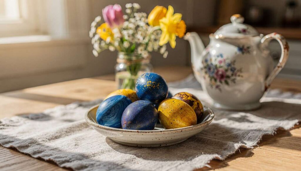 Ostereier natürlich färben: Rotkohl und Kurkuma erzeugen laut Verbraucherzentrale die intensivsten Farben