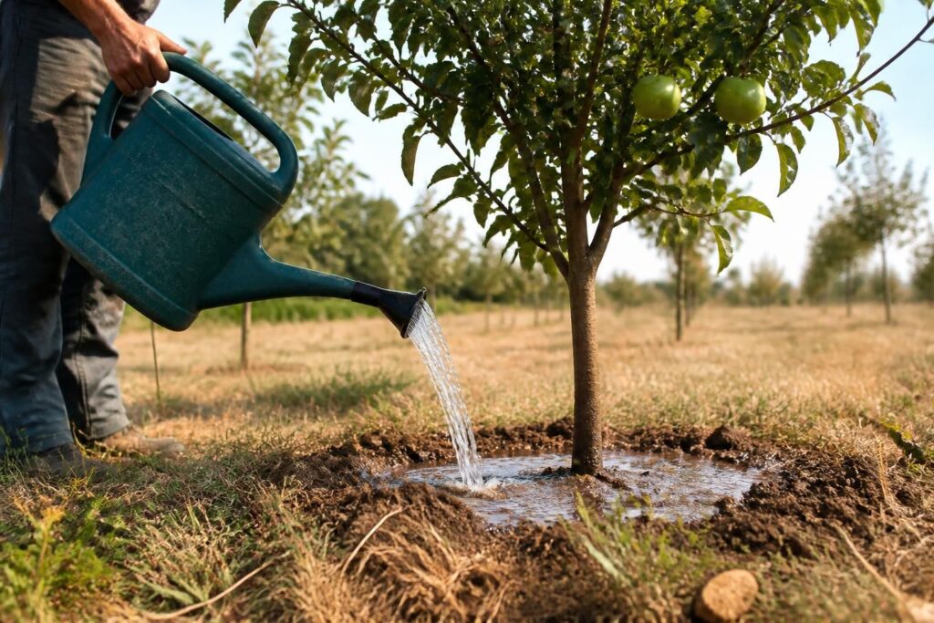 Obstbäume nach der Hitze stark wässern? Warum eine große Wassergabe besser sein kann als tägliches Nachgießen