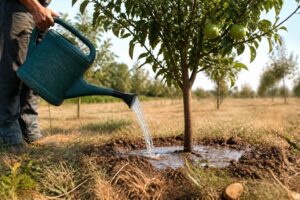 Obstbäume nach der Hitze stark wässern? Warum eine große Wassergabe besser sein kann als tägliches Nachgießen